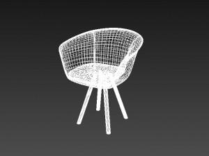 modern chair for use in interior design 3D मॉडल