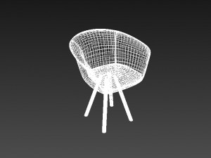 modern chair for use in interior design 3D मॉडल
