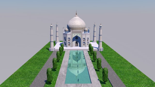 the taj mahal 3D Model .c4d .max .obj .3ds .fbx .stl .blend 