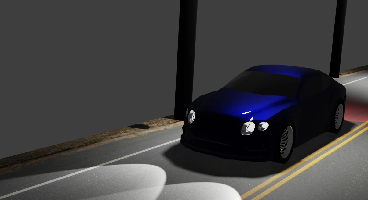 bentley continental 2015 with all surroundings complete with lightmaterials etc 3D Model .c4d .max .obj .3ds .fbx .stl .blend 