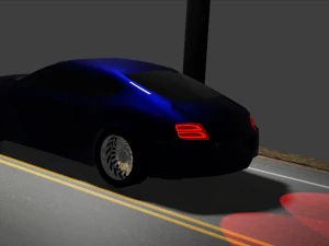 bentley continental 2015 with all surroundings complete with lightmaterials etc 3D Model