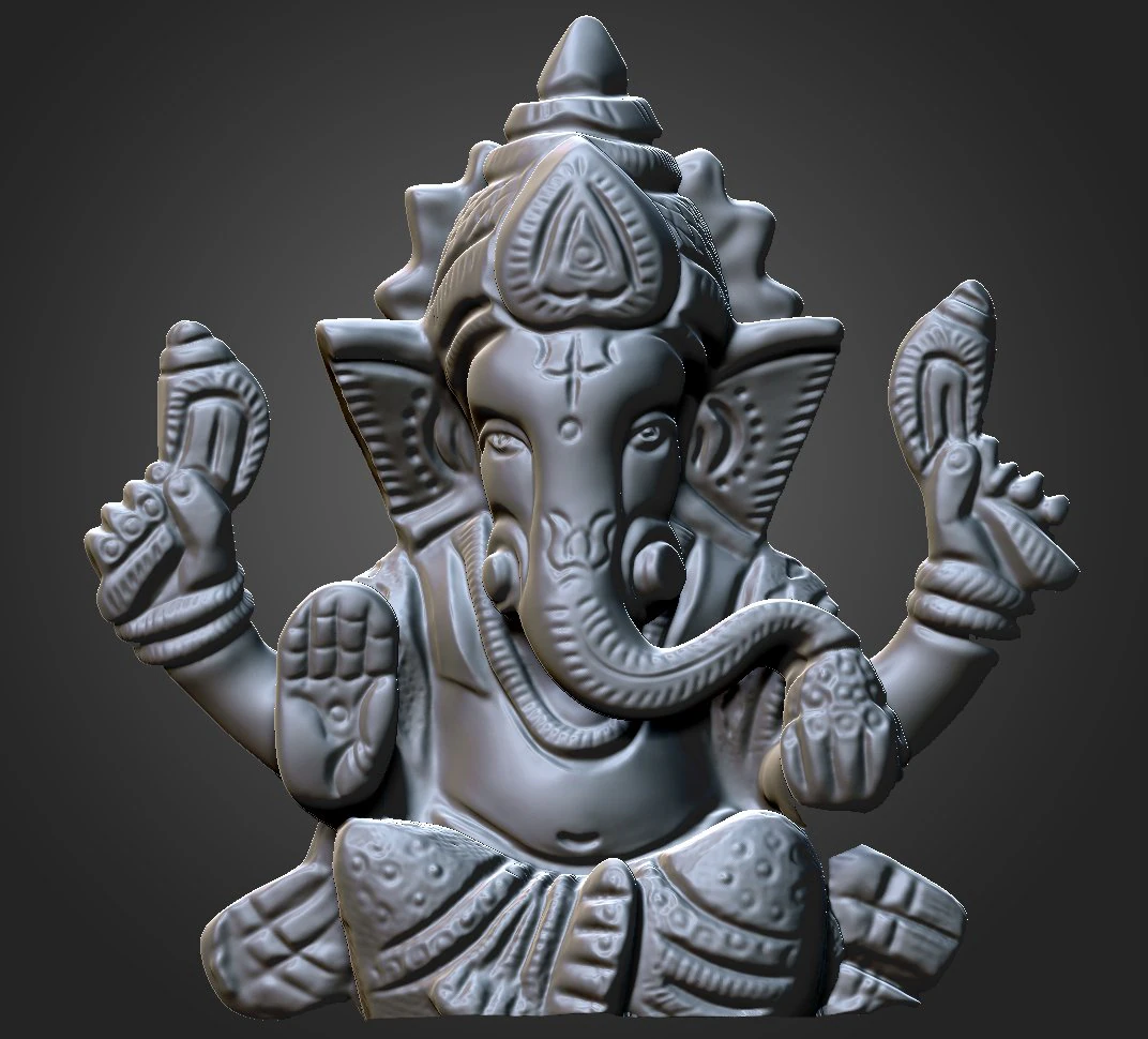ganesha for 3d printing 3D Model .c4d .max .obj .3ds .fbx .stl .blend 