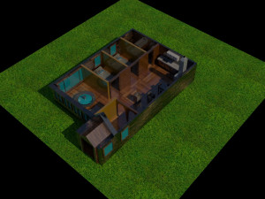 furnished home-casa amueblada 3D Model