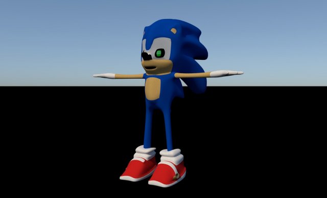 Sonic 3D Модель In Мультяшные 3DExport