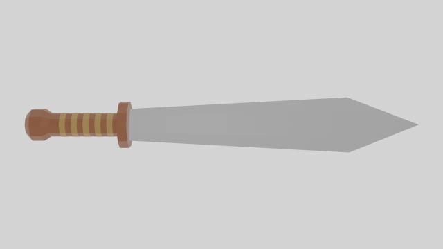 sword lowpoly 3D Model .c4d .max .obj .3ds .fbx .stl .blend 