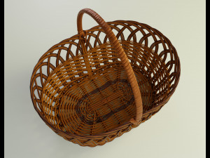 wicker basket Modelo 3D