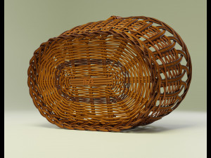 wicker basket Modelo 3D