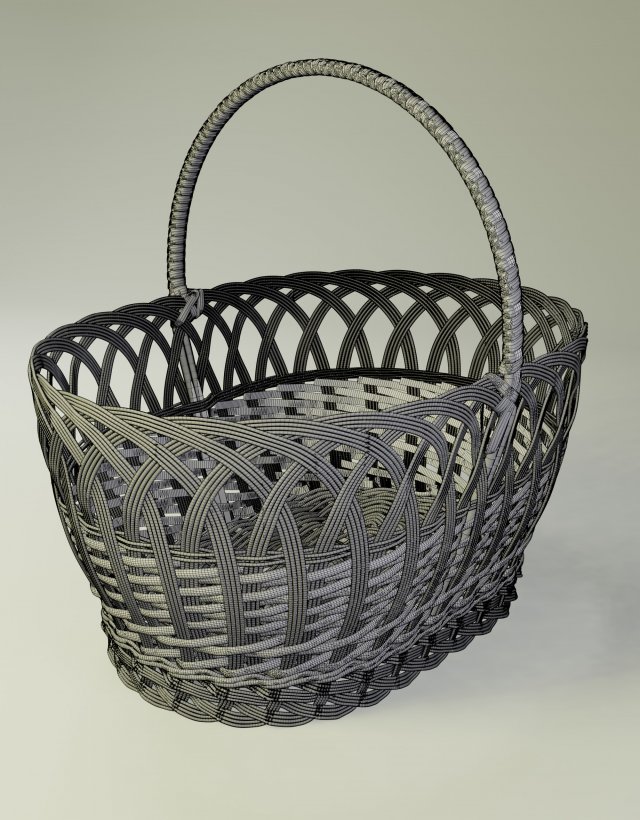 wicker basket 3D