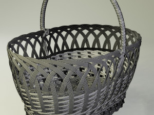 wicker basket Modelo 3D