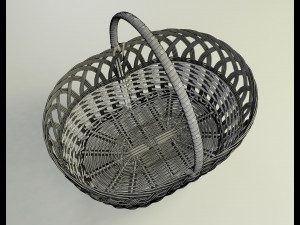 wicker basket Modelo 3D