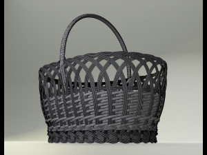 wicker basket Modelo 3D