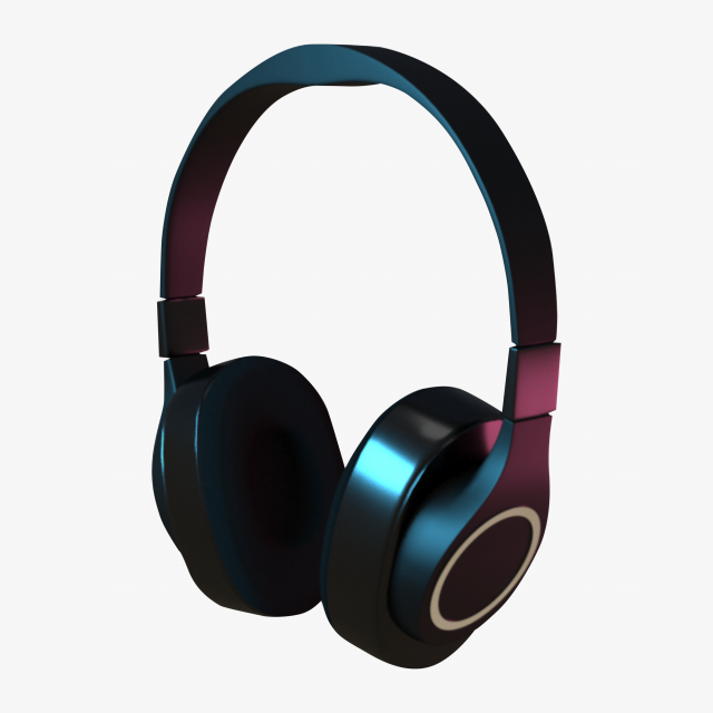 headphone 3D Model .c4d .max .obj .3ds .fbx .stl .blend 