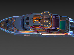 city night scene speed boat night cruise steamship passenger ship steamship Model 3D