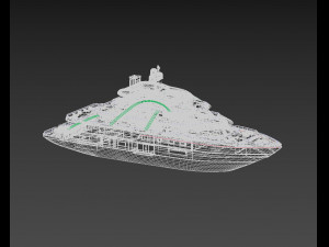 city night scene speed boat night cruise steamship passenger ship steamship Model 3D