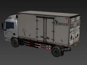 truck cargo pharmaceutical reagent cart small truck 3D Модель