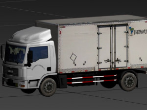 truck cargo pharmaceutical reagent cart small truck 3D Модель