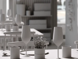 restauracja prado w Lizbonie do renderowania 3dmax i korony Model 3D