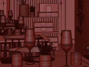 restauracja prado w Lizbonie do renderowania 3dmax i korony Model 3D