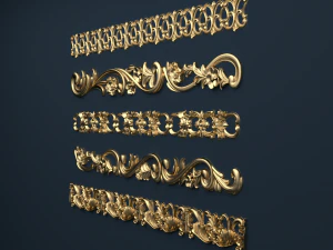 classic decor ornament v-01 3D Model