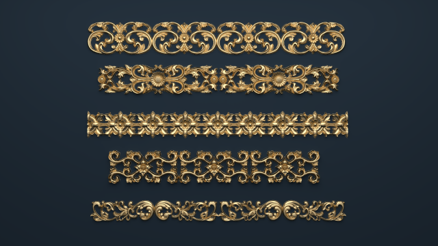 classic decor ornament v-02 3D-Modell .c4d .max .obj .3ds .fbx .stl .blend 