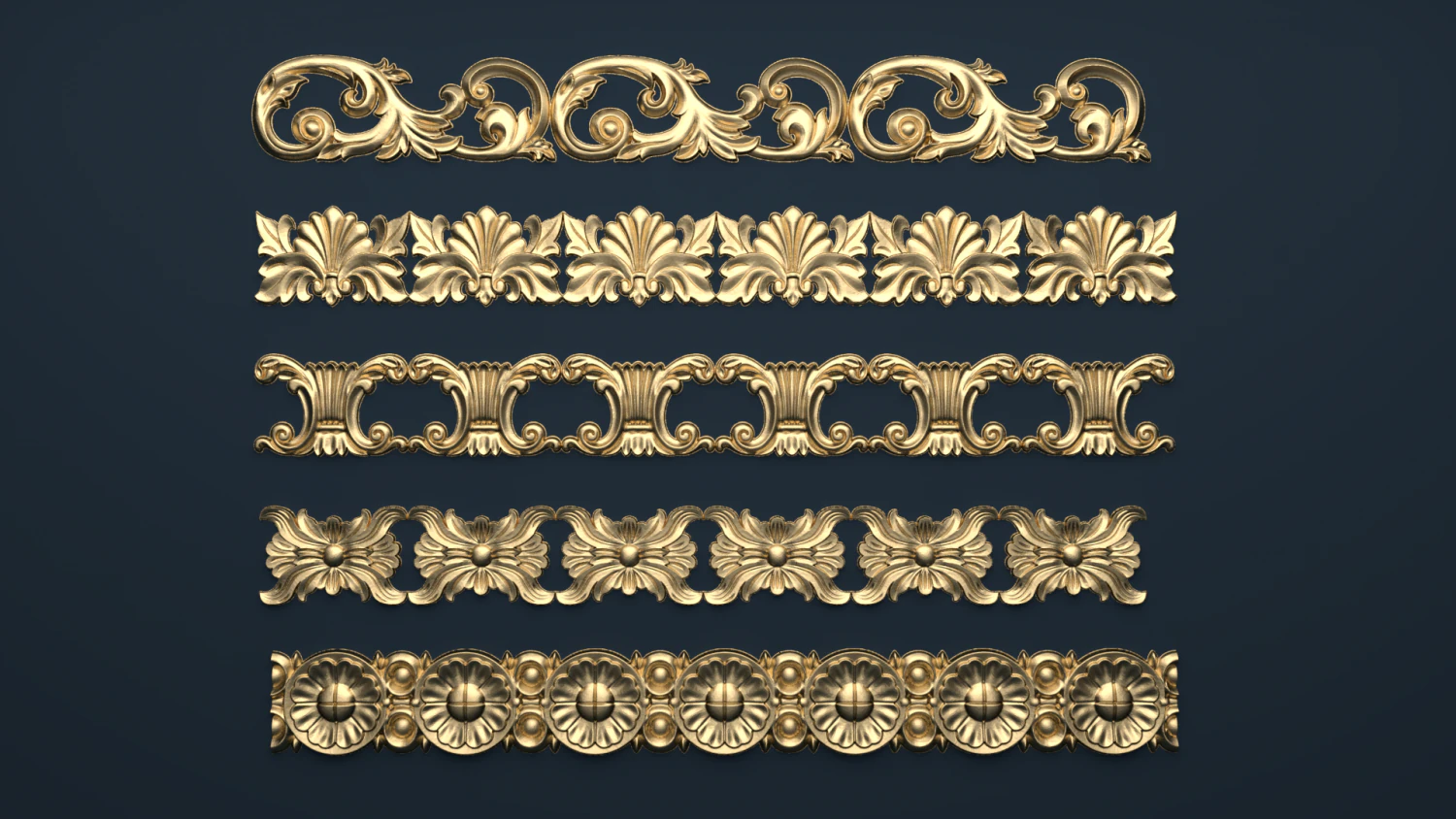 classic decor ornament v-03 3D Model .c4d .max .obj .3ds .fbx .stl .blend