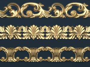 classic decor ornament v-03 3D Model