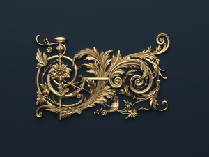 classic decor ornament v-04 Modelo 3D
