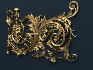 classic decor ornament v-04 Modello 3D