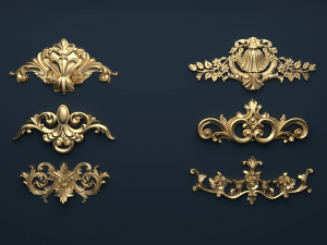 classic decor ornament v-05 3D 모델