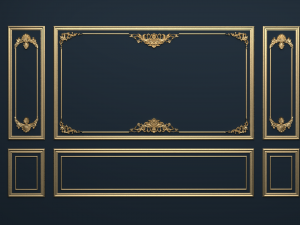 plaster decorative frame 01 3Dモデル