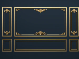 ramka dekoracyjna gipsowa 01 Model 3D