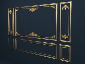 plaster decorative frame 01 3Dモデル