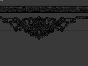 plaster decorative frame 01 3D Model