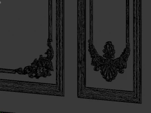 plaster decorative frame 01 3D Model