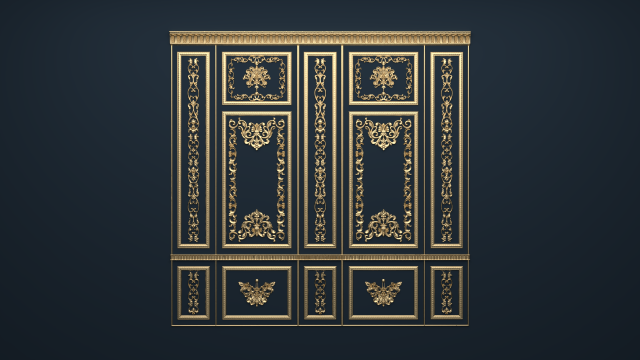 plaster decorative frame 02 3D Model .c4d .max .obj .3ds .fbx .stl .blend 