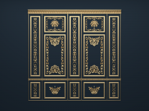 plaster decorative frame 02 3D Model