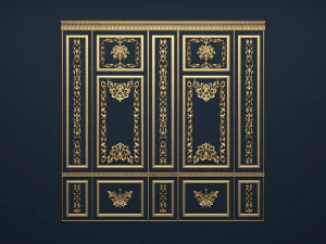 moldura decorativa em gesso 02 Modelo 3D