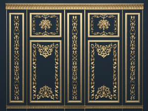 plaster decorative frame 02 3D Model