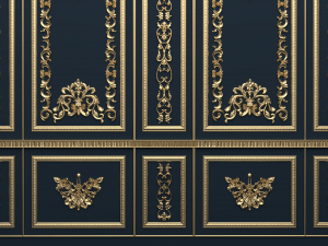 plaster decorative frame 02 3D Model