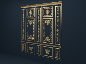 plaster decorative frame 02 3D Model