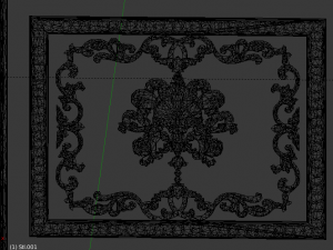 plaster decorative frame 02 3D Model