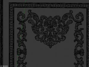 plaster decorative frame 02 3D Model