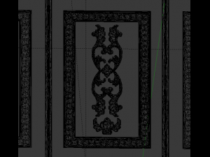 plaster decorative frame 02 3D Model
