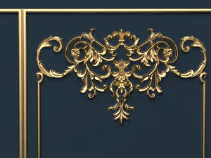 plaster decorative frame 03 3D Model
