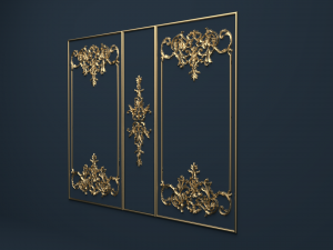 plaster decorative frame 03 3D-Modell