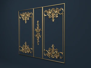 plaster decorative frame 03 3D Model