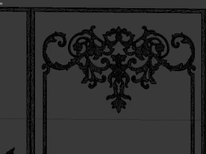 plaster decorative frame 03 3D Model