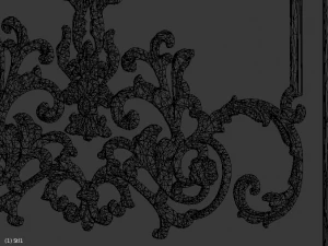 plaster decorative frame 03 3D Model