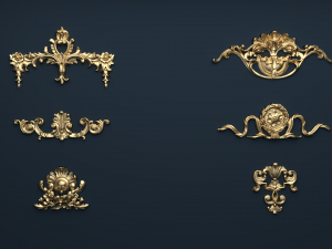 classic decor ornament v-07 3D 모델