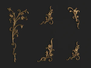 классический декоративный орнамент v-08 3D Модель